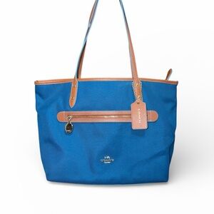 Coach Blue Sawyer Tote Bag